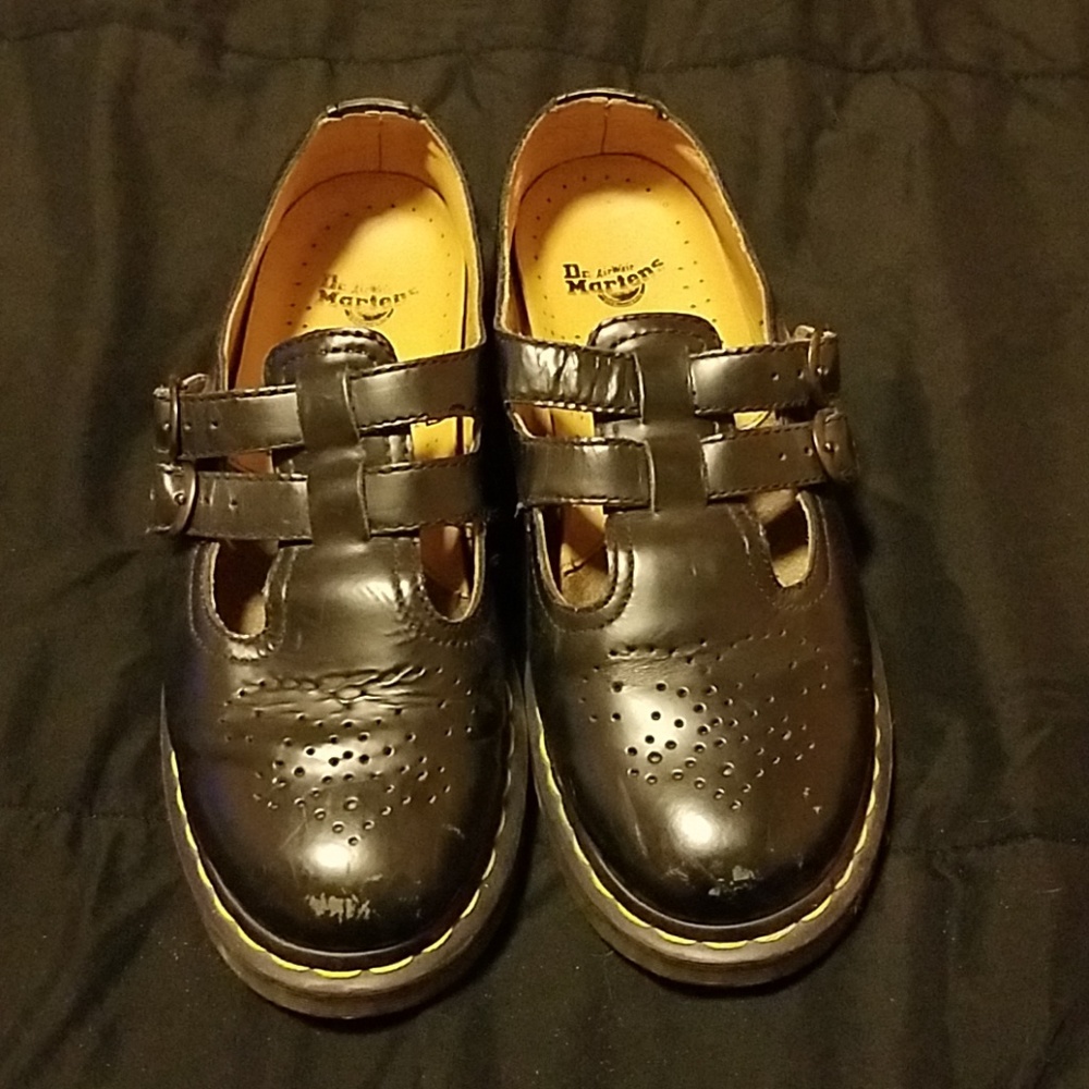 Black leather Dr. Martens